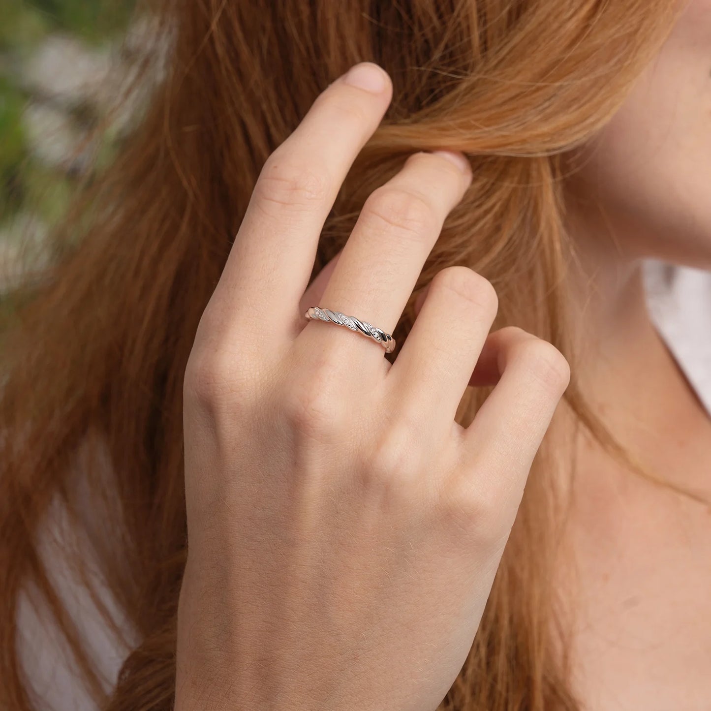 Ring aus rhodiniertem 925er Silber – Silberfarben