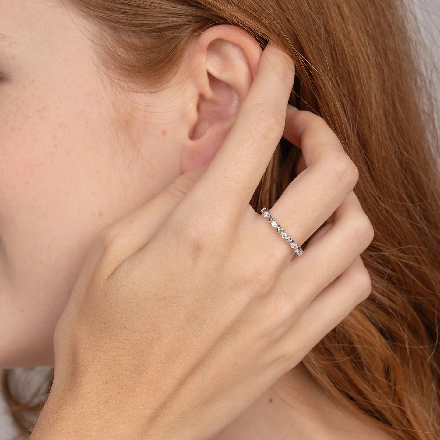 Ring Pina aus rhodiniertem 925er Silber mit Zirkonia – Silberfarben