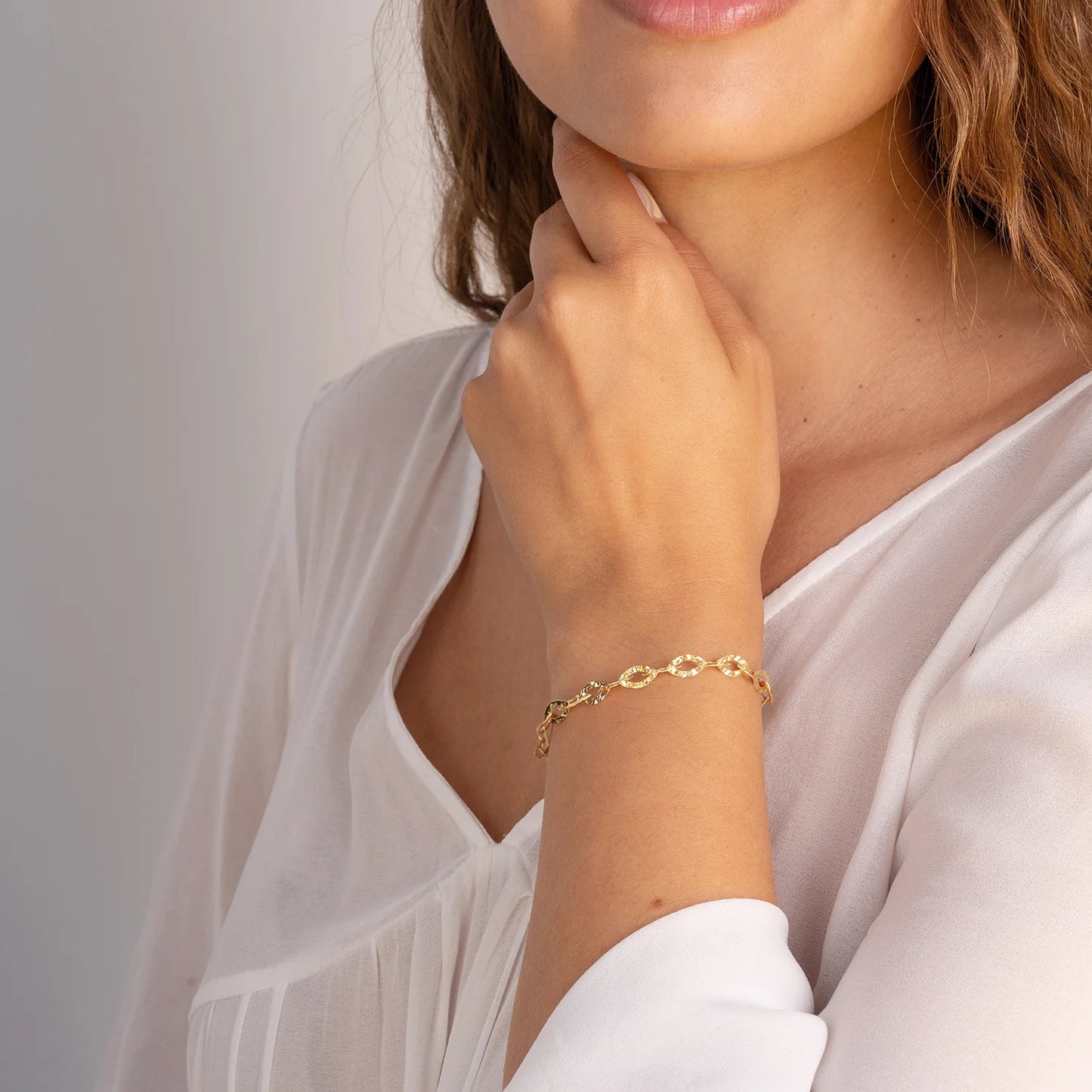 Armband aus vergoldetem 925er Silber – Goldfarben (16,5 + 1,5 cm)