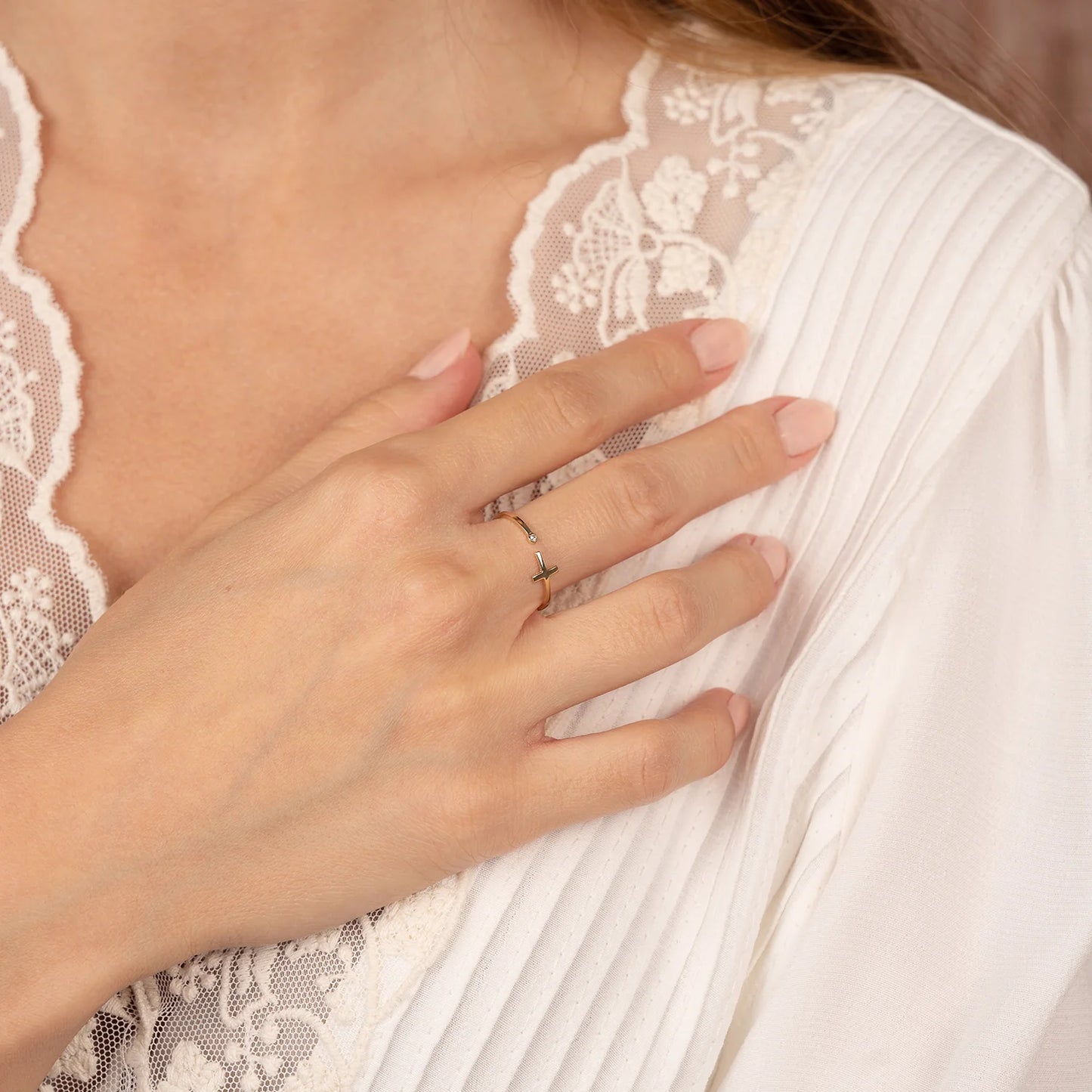 Ring aus 585/- Gelbgold mit Zirkonia – Größen