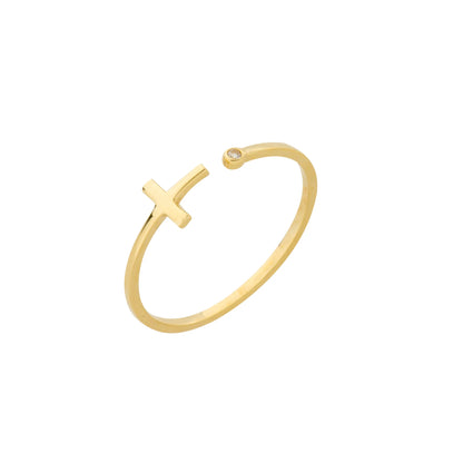 Ring aus 585/- Gelbgold mit Zirkonia – Größen