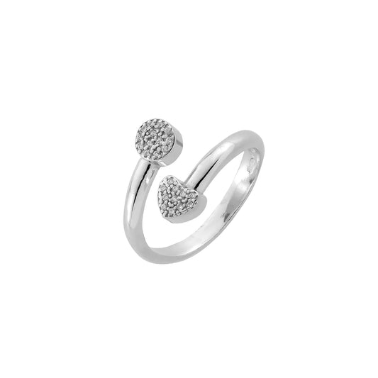 Ring aus 925/- Silber mit Zirkonia – verstellbare Größe