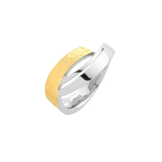 Ring aus 925/- Silber, teilvergoldet – Größen
