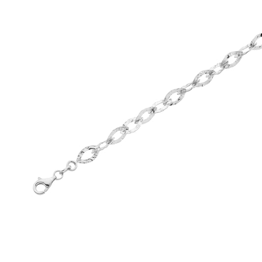 Armband aus rhodiniertem 925er Silber – Silberfarben (16,5 + 1,5 cm)