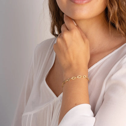 Armband aus vergoldetem 925er Silber – Goldfarben (16,5 + 1,5 cm)