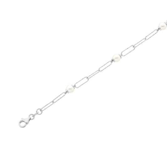 Armband aus 925er Silber, teilweise vergoldet, mit Zirkonia – Silber/Goldfarben