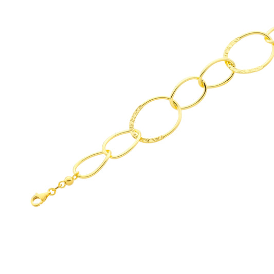 Armband aus vergoldetem 925er Silber – Goldfarben (Länge 16 + 2 cm)